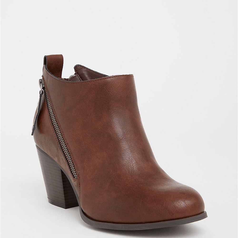 Torrid Zipper Detail Ankle Booties Size 10.5W